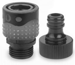 Raccord rapide mâle/femelle en plastique pour robinet