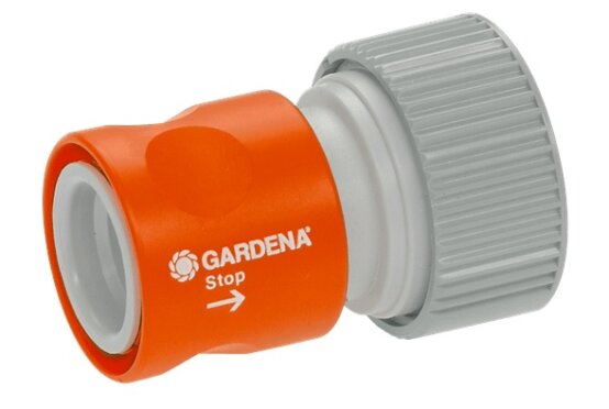 Raccord, tuyau 19 mm (3/4") à clip d'arrêt d'eau pour filetage femelle