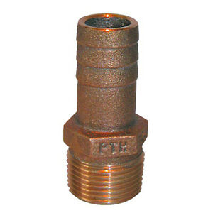 Raccord cannelé pour tuyau, tuyau BRZ : 5/8" ; tuyau : 1/2 MPT