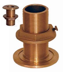 Passe-coque, filetage intégral : 2 Longueur : 3,9 Tête champignon Bronze