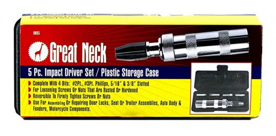 Jeu de tournevis à percussion, avec 4 embouts