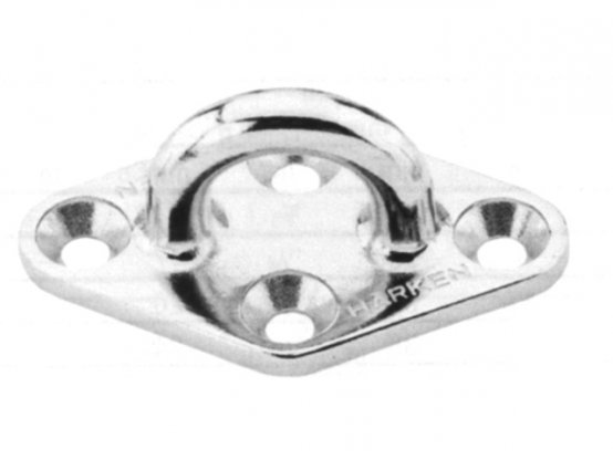 Padeye, base diamant SS 59x98mm 4 trous