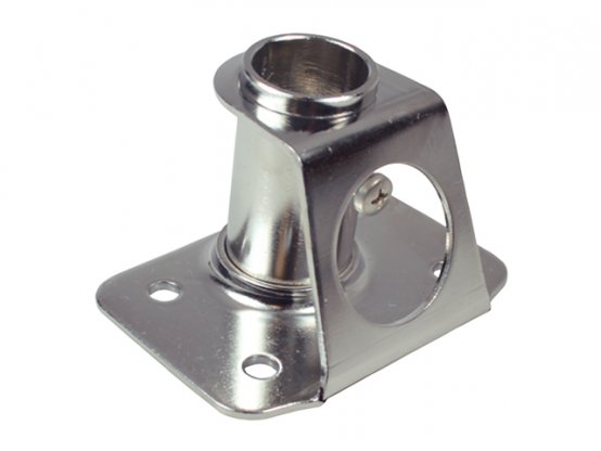 Base de poteau, plaque carrée droite