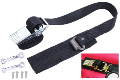 Attache, toile Kwik-Lok en métal : 1"x4' Bk