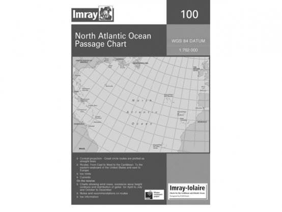 Carte, Passage de l'océan Atlantique Nord 100