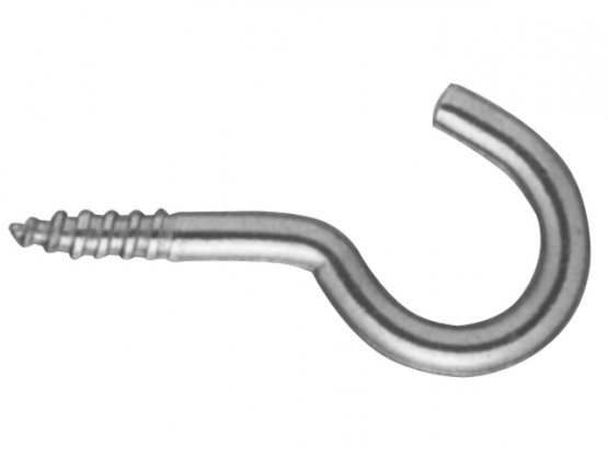 Screw Hook, SS 4x60mm   4/Pk