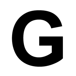 Lettre G adhésive en vinyle noir 3 pouces