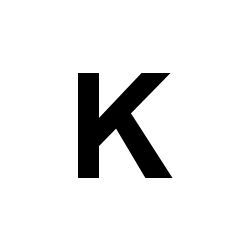 Lettre K, autocollant en vinyle noir 3 pouces