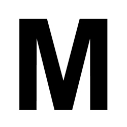 Lettre M, autocollant en vinyle noir 3 pouces