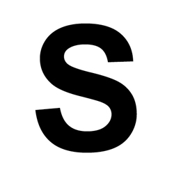 Lettre S adhésive en vinyle noir 3 pouces