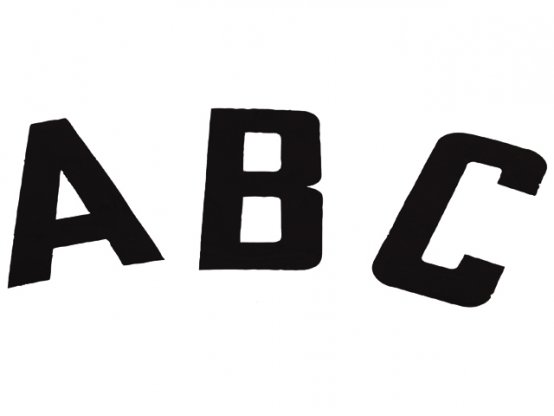 Alphanumérique, Lettres et chiffres 3" Bk PS Myl