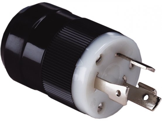 Fiche, série : 30 A-125 V-Verrouillable-Mâle Noire