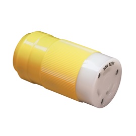 Connecteur, série : 30A-125V-Verrouillage-Fem Jaune