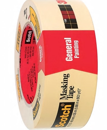 Ruban adhésif de masquage beige, largeur : 4,8 cm, longueur : 55 m, Scotch