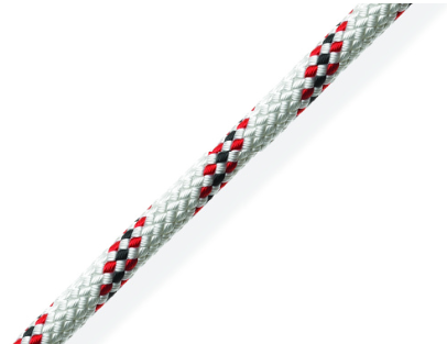 Ligne tressée M, polyester 12 mm à mouchetures rouges