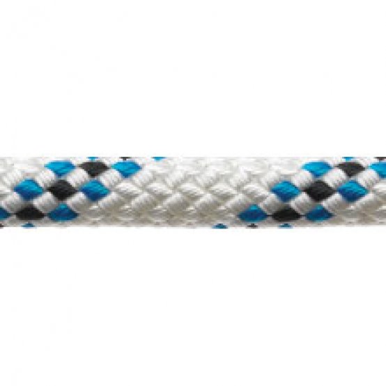 Ligne tressée M, polyester 12 mm bleu-pailleté