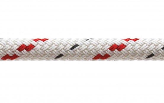 Ligne tressée double, polyester rouge Flk /F