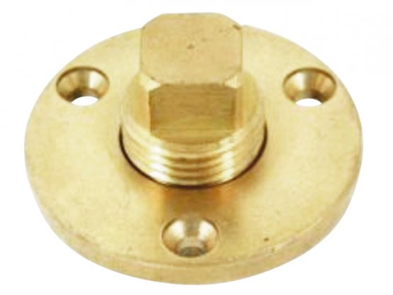 Douille de vidange, Brs 3 vis - Entraxe : 28 mm rond