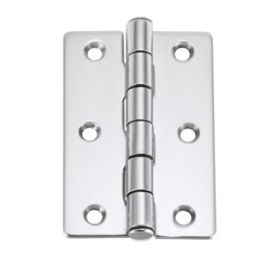 Hinge, Flat SS L:62mm OpenWd:40mm  6Hole