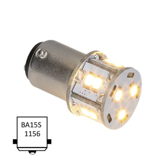 Ampoule LED, 12/24 V BA15S LED 2,5 W (équivalent 15 W)