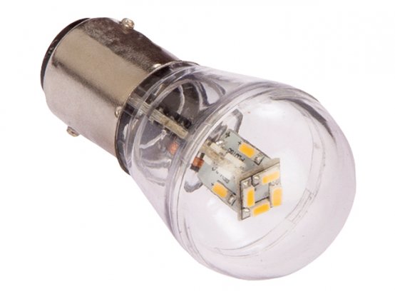Ampoule LED, Nav 12/24V BAY15D Rd 1,2W 10W-