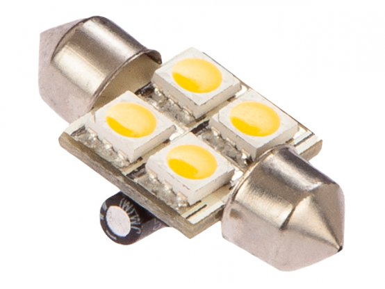 Ampoule LED, navette 12/24 V, 31 mm, 0,8 W (équivalent 5 W)