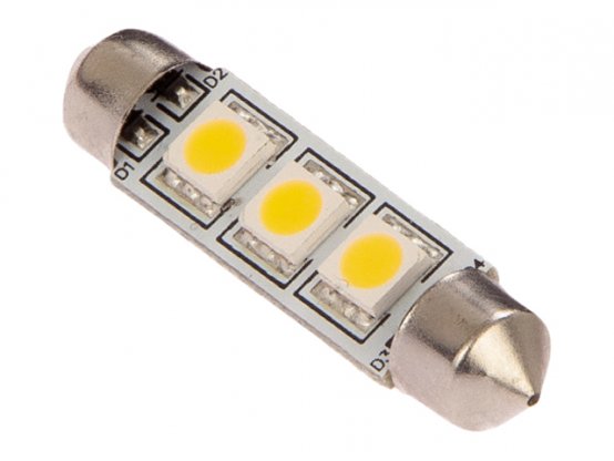 Ampoule LED Nav, Festoon37 10-30V Blanc C 1,2W Équivalent 10W