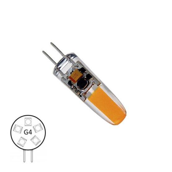 Ampoule LED G4 10-30V WW 1,5W Omni-M Équivalent 20W 2700K