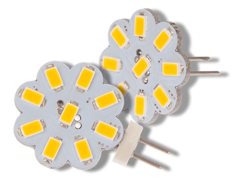 Ampoule LED, G4 10-35V WW 2,4W à broches arrière, équivalent 30W