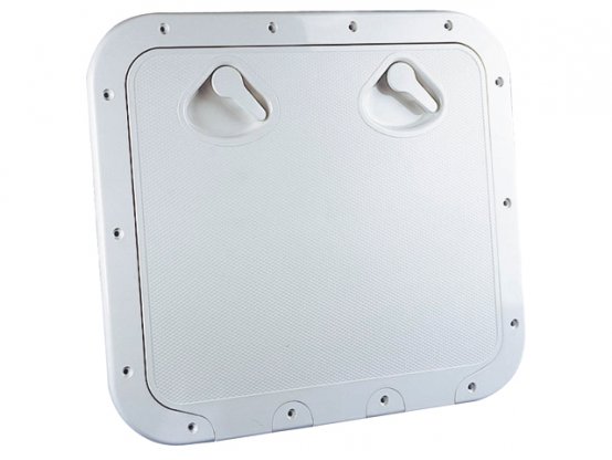 Trappe classique, blanche, 463 x 517 mm