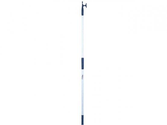 Gaffe télescopique en aluminium, longueur 130 à 200 cm, blanc lin