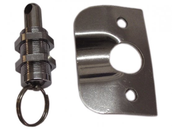 Verrouillage, piston à ressort SS avec vis visible