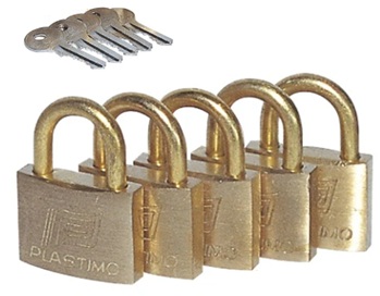 LOT DE 5 CADENAS LAITON 40MM