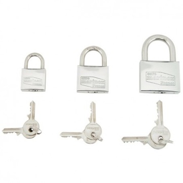 Lot de 3 cadenas 30mm 1 clé/Sauterre