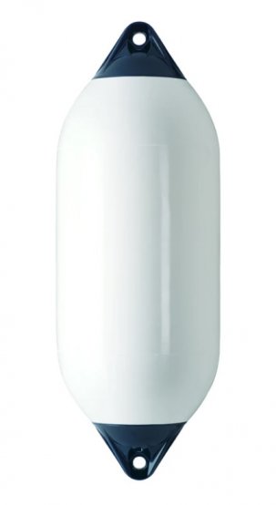 Aileron Fender, 15×41″ Blanc avec extrémités bleu foncé, Polyform Heavy Duty