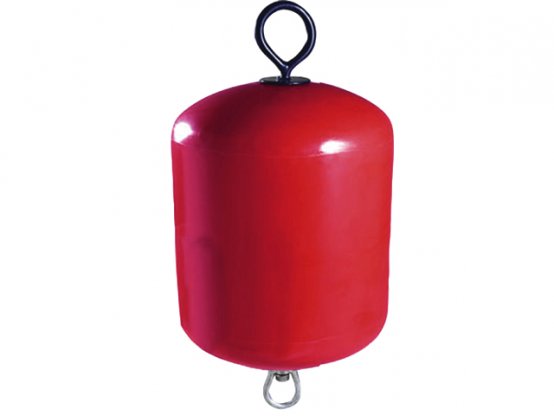 Bouée d'amarrage, cylindre rigide Ø : 20″, orange rouge, flottabilité : 160 lb