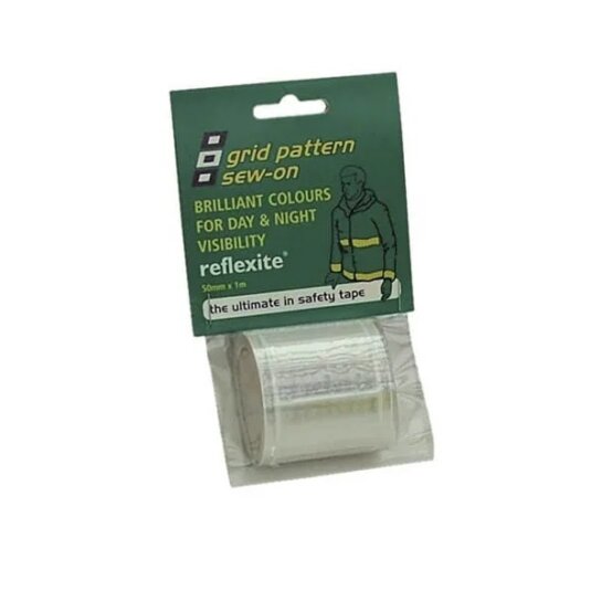 Ruban Reflexite, à poser, motif quadrillé, largeur : 5 cm, longueur : 1 m