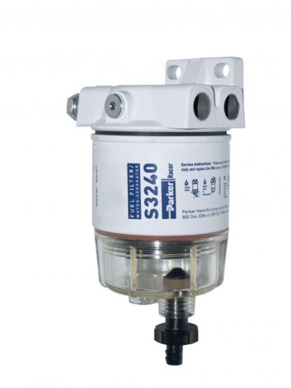 Filtre/séparateur d'eau, compatible gaz 30 Gph avec bol transparent