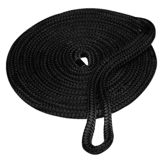 Corde tressée double en nylon 3/4 19 mm noire au pied