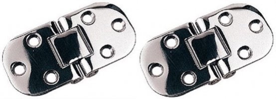 Charnière à 2 axes, pliante, en acier inoxydable 304 estampé, 6 trous