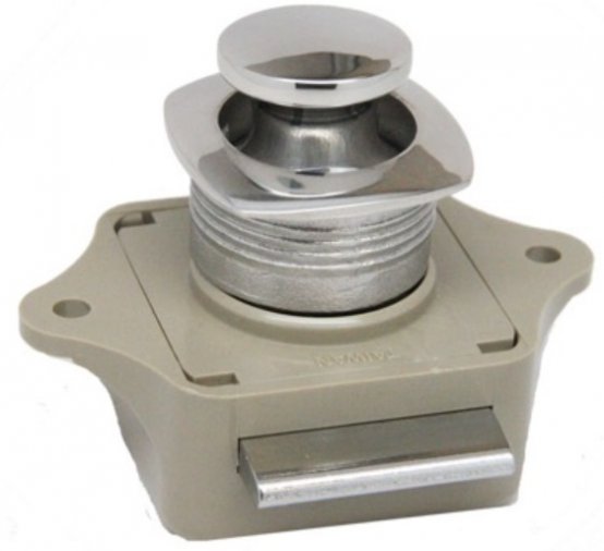 Ensemble de loquet, à verrouillage par pression / à bordure carrée ou ronde ouverte en acier inoxydable