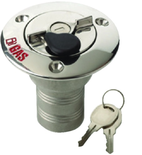 Tuyau de remplissage de gaz à verrouillage en acier inoxydable 0:1 1/2, bouchon à fente et clé