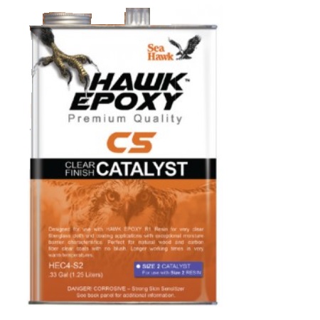 Catalyseur de finition époxy transparent Hawk, taille 2 ; 33 GL
