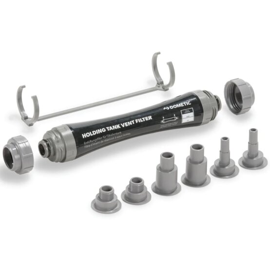 Filtre d'aération pour réservoir d'eaux usées avec support