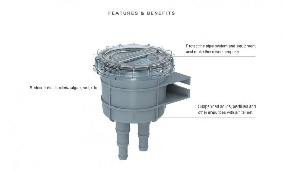 Filtre, tuyau d'eau de mer, diamètre : 13/16/19 mm