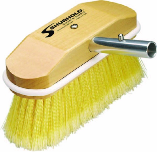 Brosse pour fenêtres et coques, 20 cm, souple, avec clip de serrage rapide
