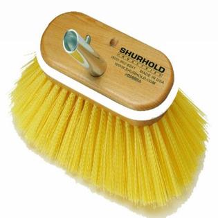 Brosse de pont, 6 po, poils jaunes moyens avec clip de fixation rapide mâle