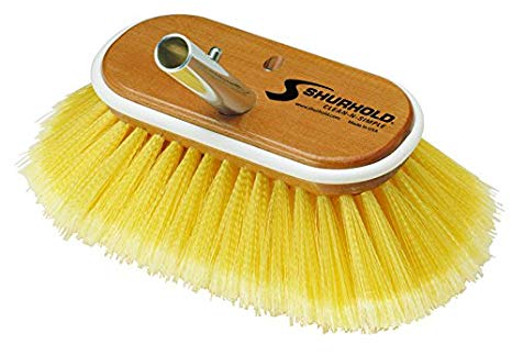Brosse de pont, 15 cm, poils souples jaunes avec clip de fixation rapide
