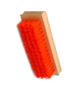 Brosse Snappy Teak Orange 12 x 3 cm (4,75″ x 1,25″) en polypropylène à poils