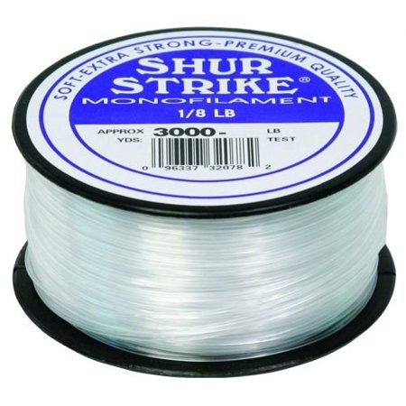 Fil monofilament, résistance 50 lb, bobine de 1/8 lb, 90 yd, transparent